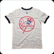 Load image into Gallery viewer, Eric Emanuel x New Era Yankees Cooperstown Ringer Tee Cream/Navy – Size M – NWT