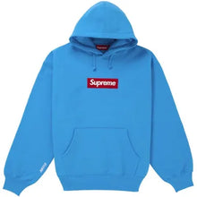 Load image into Gallery viewer, SUPREME LIGHT BLUE BOX LOGO HOODIE & BEANIE SET