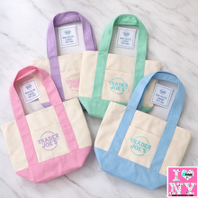 Load image into Gallery viewer, Trader Joe’s Mini Pastel Tote Set (4-Pack) – USA Exclusive NYC Bundle