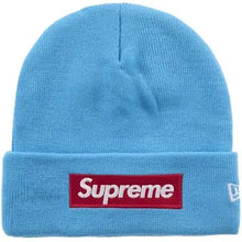 Load image into Gallery viewer, SUPREME LIGHT BLUE BOX LOGO HOODIE & BEANIE SET