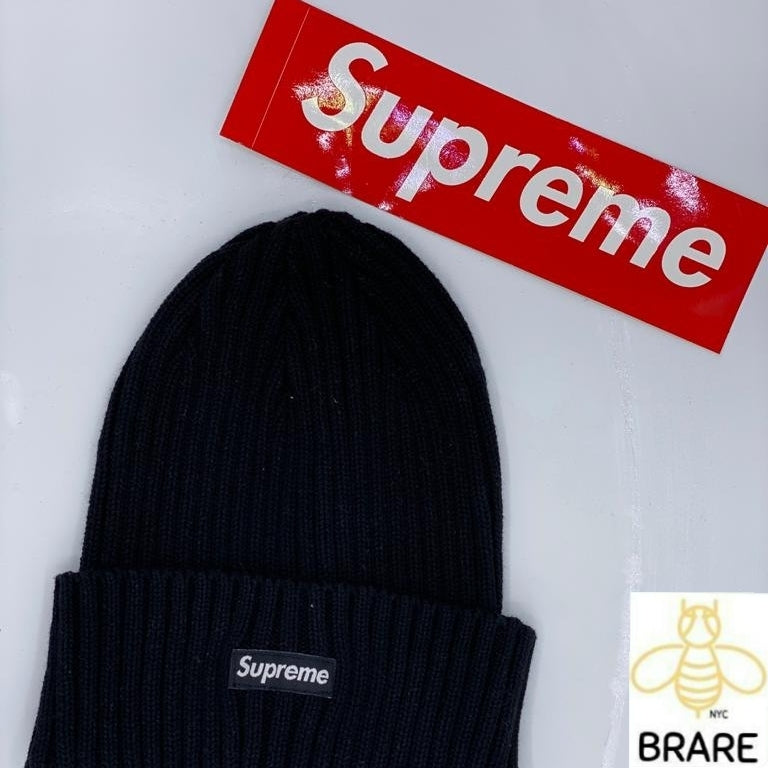 ニット帽/ビーニー Supreme Overdyed Ribbed Beanie Black Supreme Black Overdyed RIbbed Beanie – BRare NYC