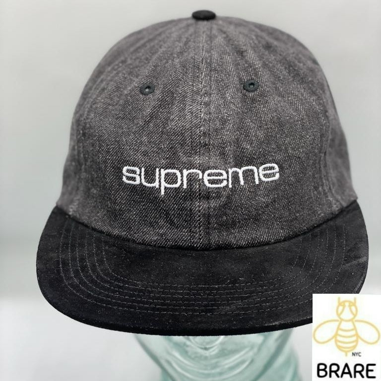 Supreme Monogram Denim 6-Panel Black