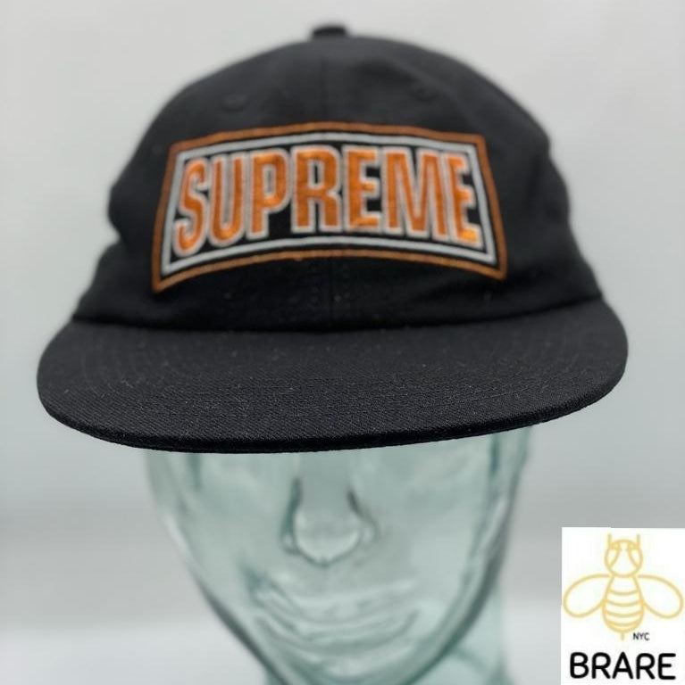 Supreme Metallic Arc 6-Panel Cap Hat BLACK Copper SS18