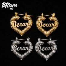 Load image into Gallery viewer, BRare “Berare” ♡ Bamboo Earrings | Gold or Silver | 1.18"
