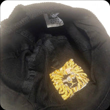 Load image into Gallery viewer, Anne Klein Watches Black Corduroy Cap Gold Lion

