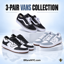 Load image into Gallery viewer, Vans Men’s 8.5 Women’s 10 Three-Pair Sneaker Collection – New in Box
