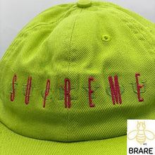Load image into Gallery viewer, Supreme Fuck You 6 PANEL Lime Hat FW19

