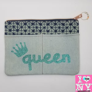 BRare Queen Crowned Zip Clutch