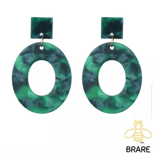 BRare Green Acrylic Earrings