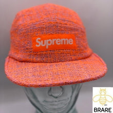Load image into Gallery viewer, Supreme Bouclé Boucle Camp Cap Box Logo Pink Coral SS18
