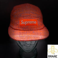 Load image into Gallery viewer, Supreme Bouclé Boucle Camp Cap Box Logo Pink Coral SS18
