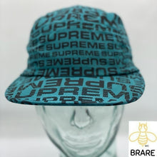 Load image into Gallery viewer, Supreme Repeater Camp Cap Teal SS18
