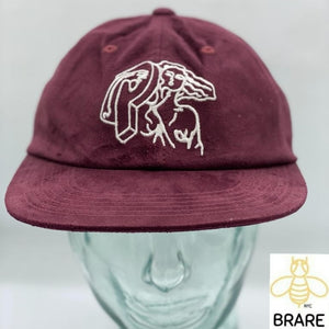 Palace Skateboards Suede PJ's 6-Panel Hat Burgundy