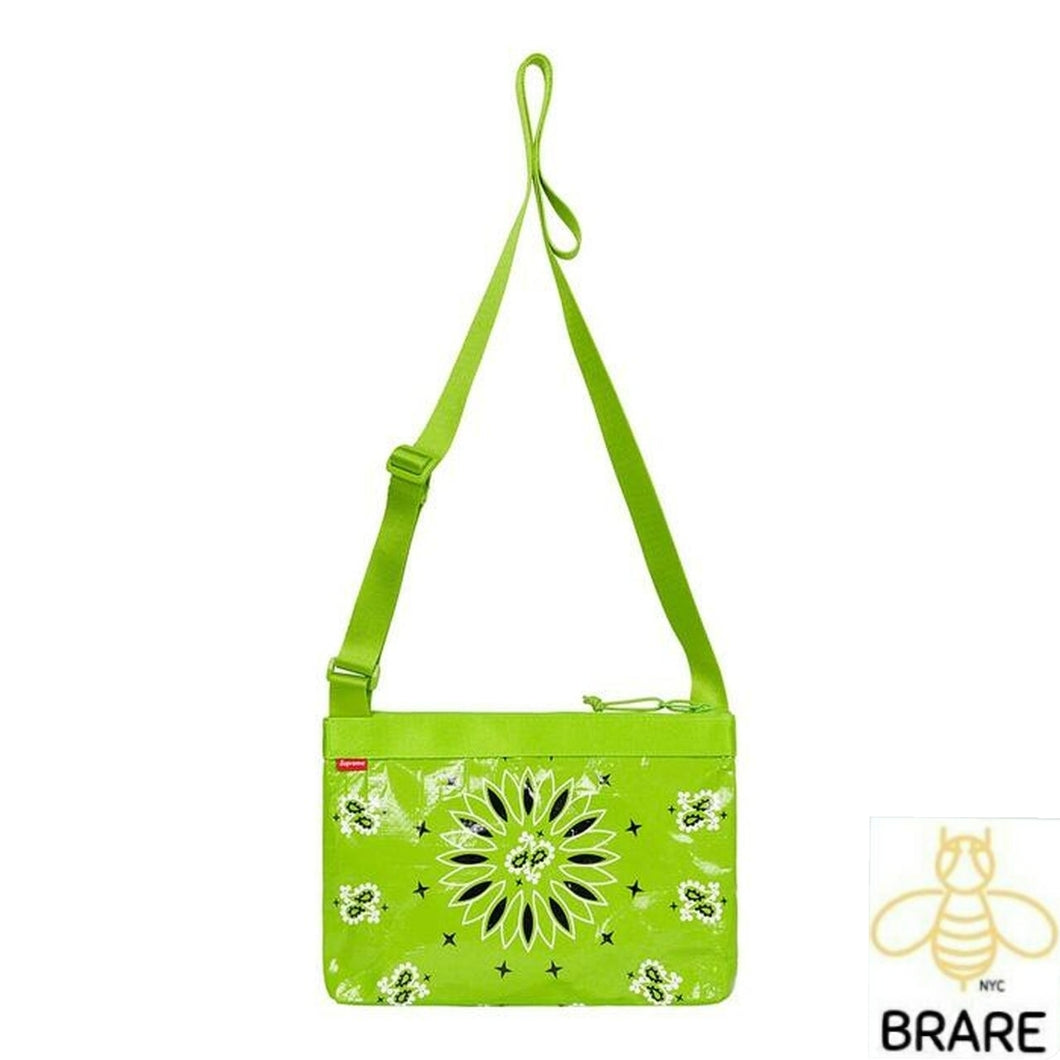 Supreme Green Small Bandana Tarp Side Bag