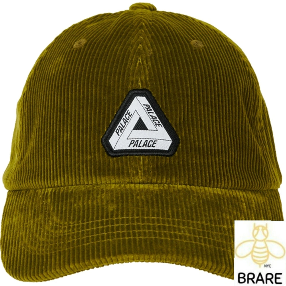 Palace Skateboards Tri-Ferg Patch Corduroy 6-Panel Olive.